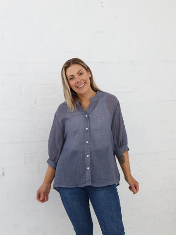 Mimi Blouse - Blue Jean