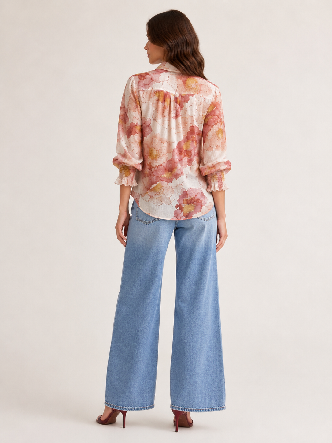 Liliana Shirt- Burnt Plum Floral