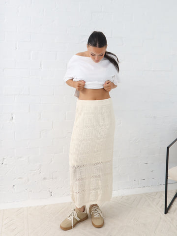 Radiance Crochet Skirt - Vanilla