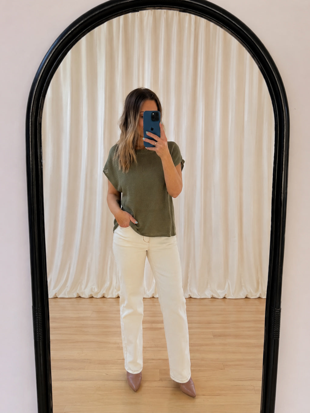 Mariah Knit Top - Khaki