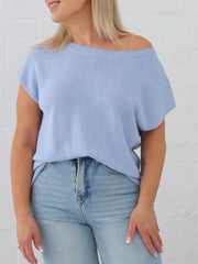 Ella Knit Top- Blue