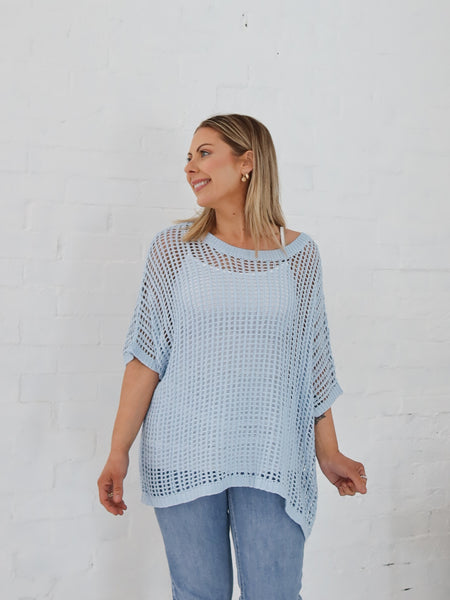 Nia Top- Powder Blue