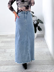 Asher Denim Maxi Skirt