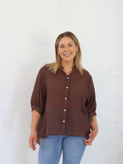 Mimi Blouse - Chocolate