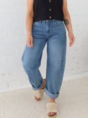 Atlas Barrel Jeans- Dark