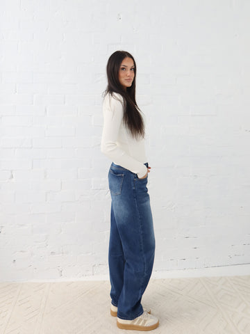 Atlas Barrel Jeans- Dark