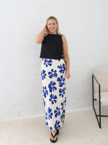Lucy Skirt- Blue/Vanilla