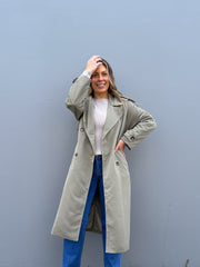 Whitney Trench Coat - Olive