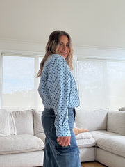 Polka Dot Jacket- Blue