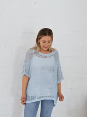Nia Top- Powder Blue