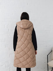 Miranda Longline Vest- Beige