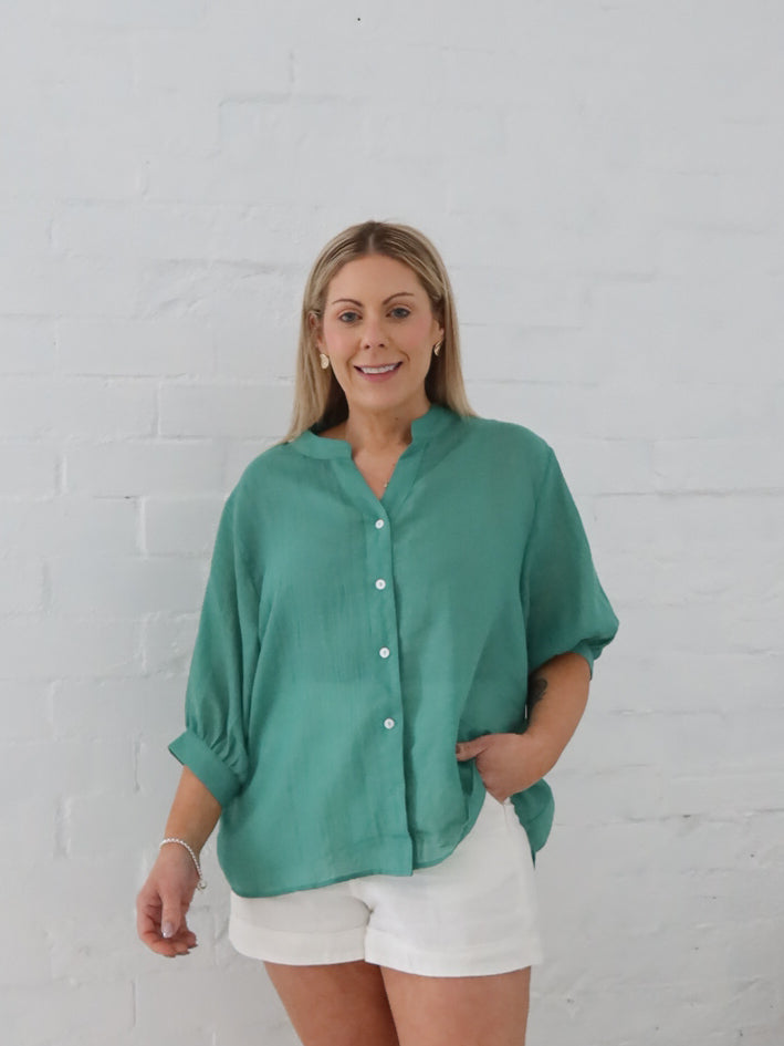 Mimi Blouse - Gumleaf