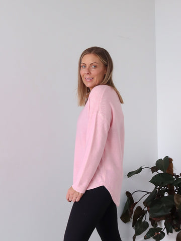 Saxon Knit - Petal Pink