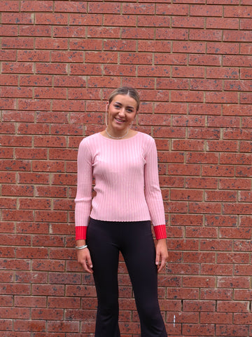 Deandra Knit Top - Pink
