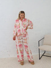Palms Shirt- Pink