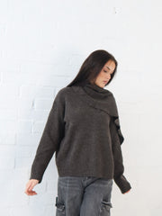 Calvin Scarf Knit- Chocolate