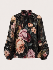 Bloom Shirt- Black Floral