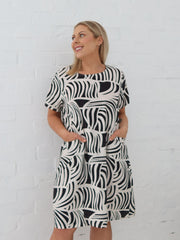 Kate Dress- Multi Black