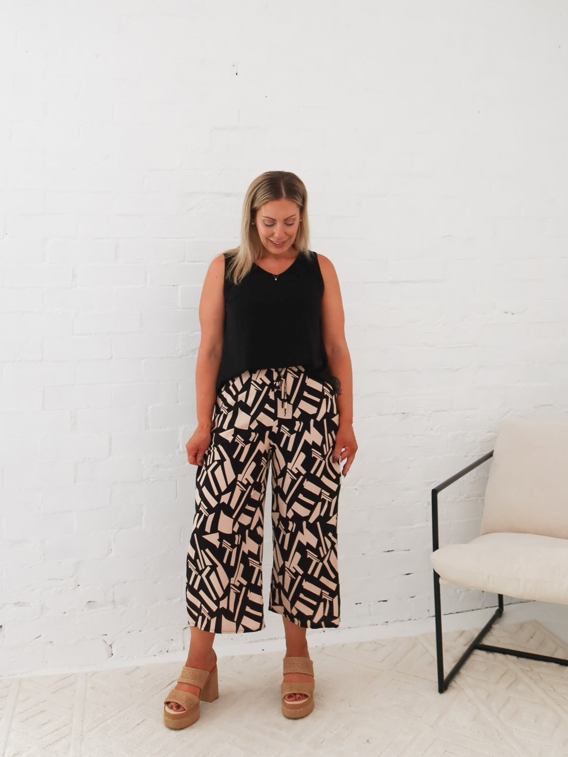 Liam Pants- Black/Tan