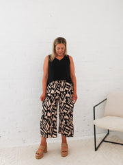 Liam Pants- Black/Tan