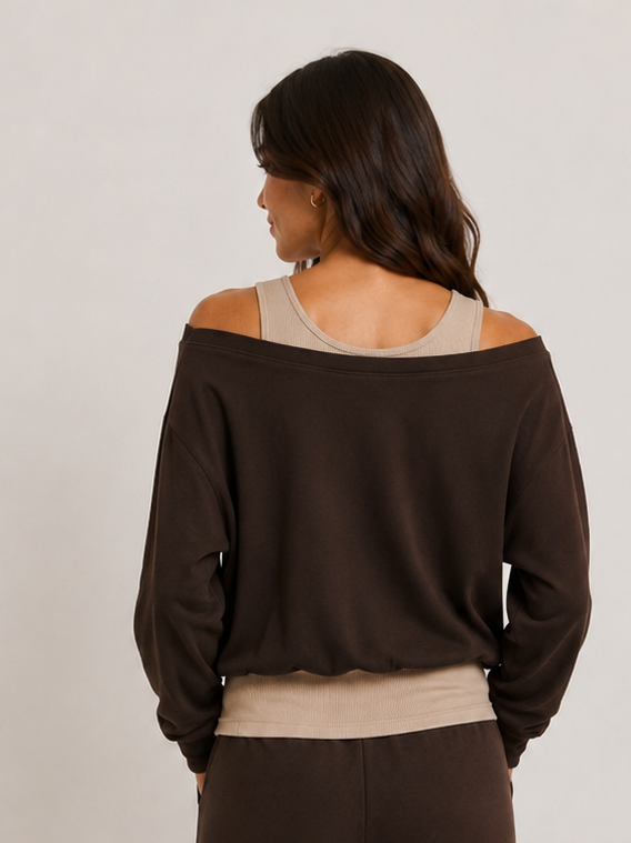 Juni Sweatshirt- Chocolate