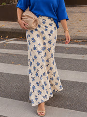 Lydia Skirt- Vanilla/Blue