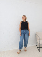 Atlas Barrel Jeans- Dark