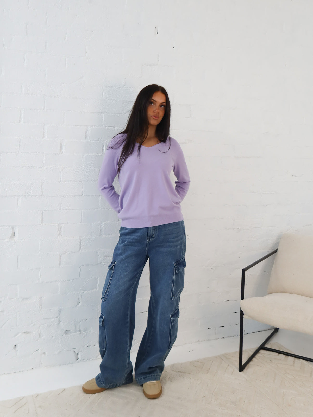 Karla Knit Top- Lilac