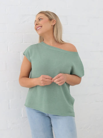 Mariah Knit Top - Pistachio Green