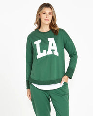 Lucy Crew Sweater - LA Green