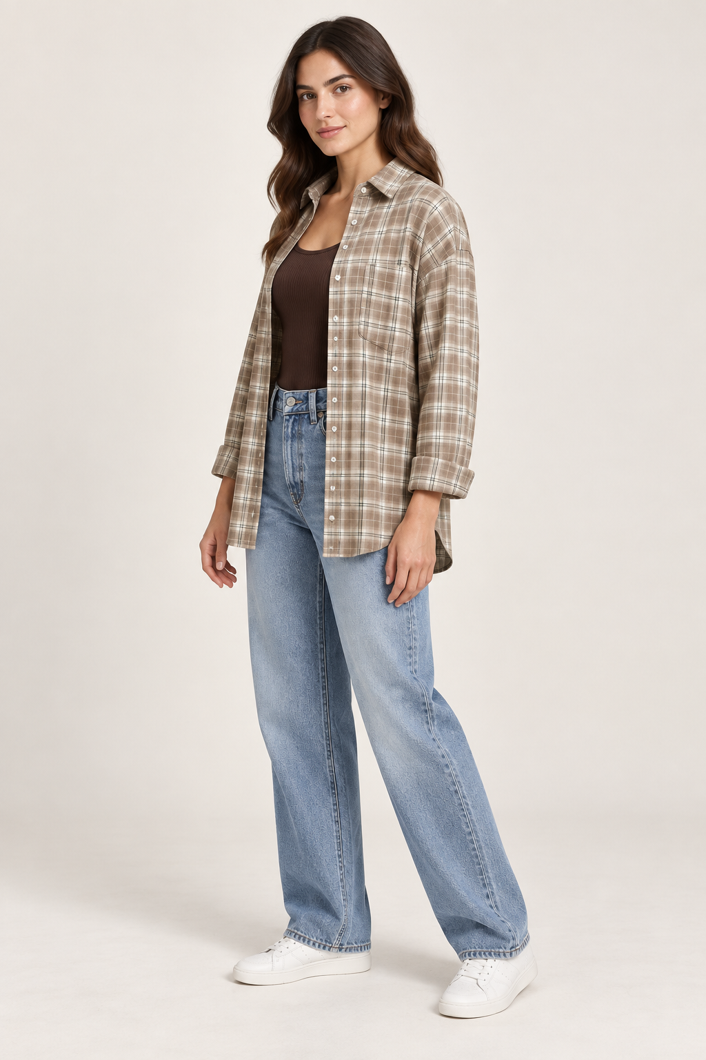 Plait Shirt- Mocha
