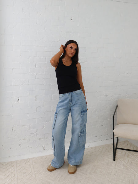 Paxton Cargo Jeans- Light