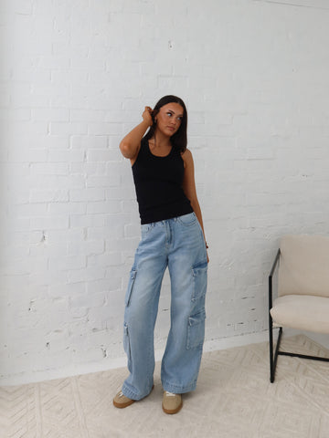 Paxton Cargo Jeans- Light