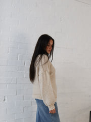 Shellie Knit - Camel Stripe