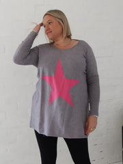 Maeve Star Knit - Grey