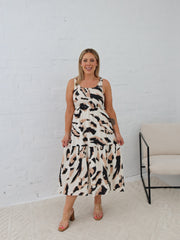 Lynn Dress - Multi Beige