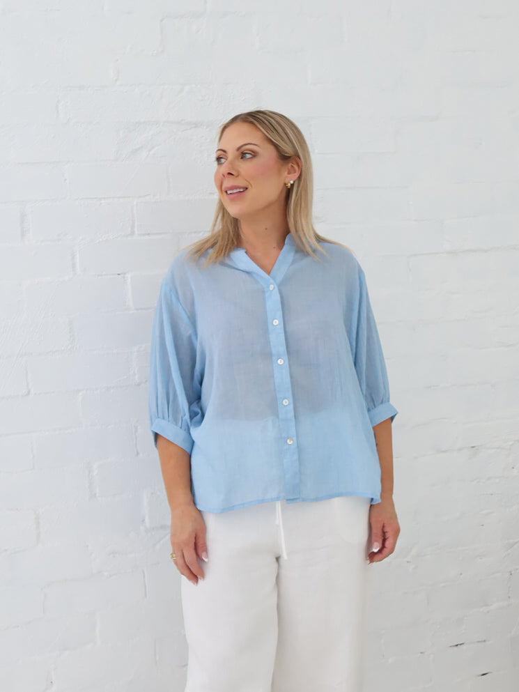 Mimi Blouse - Sky Blue