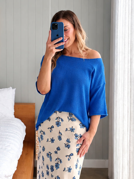 Chloe Top- Cobalt