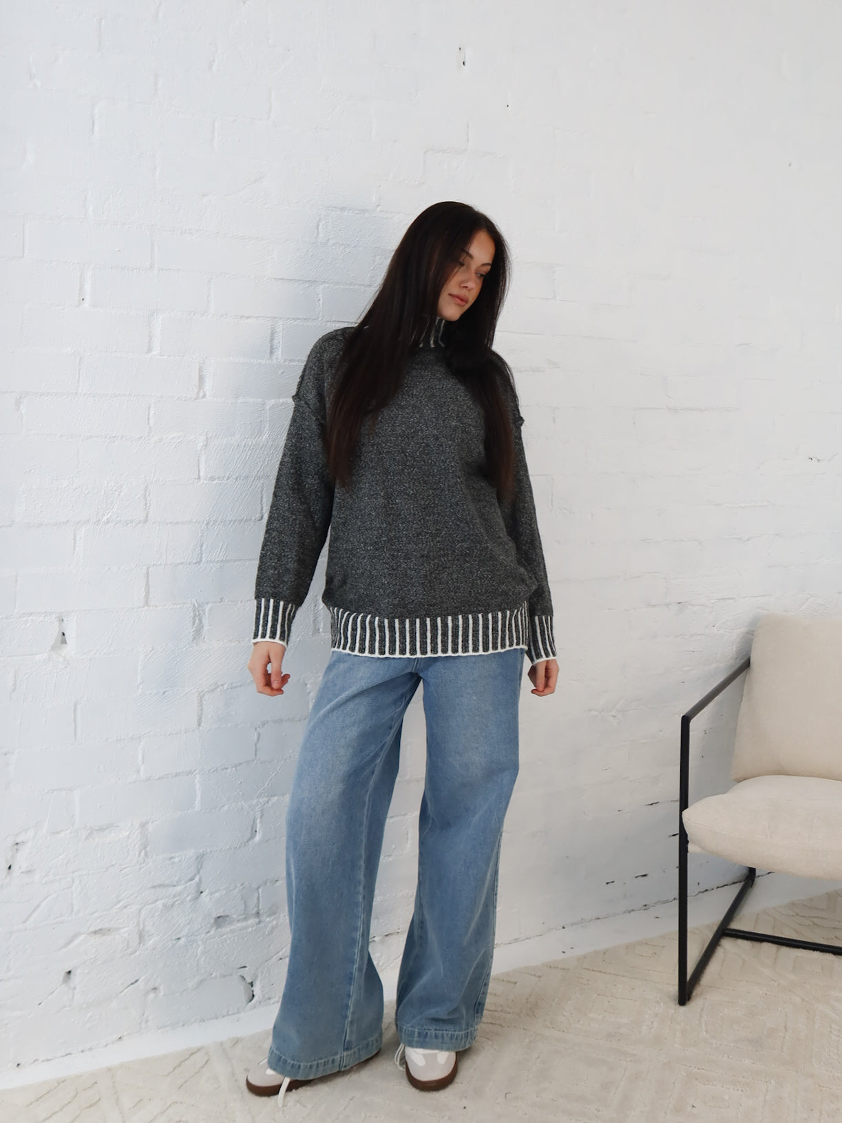 Felicity Knit - Black Fleck