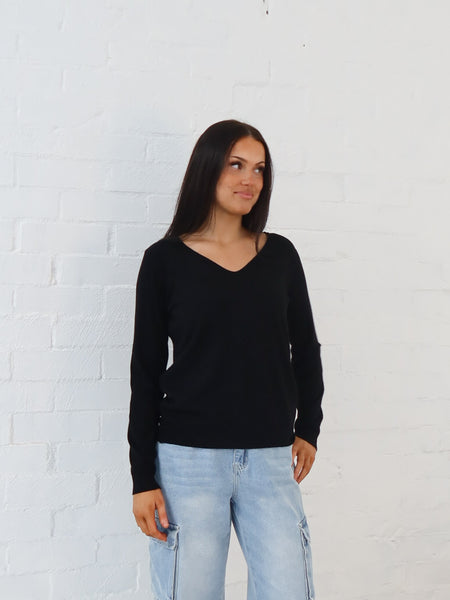 Karla Knit Top- Black