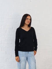Karla Knit Top- Black