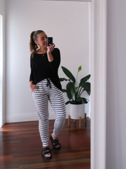 Heidi Pants - White and Black