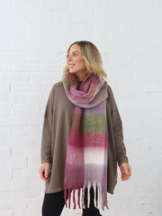 Neve Scarf - Purple/Pink/Green Check