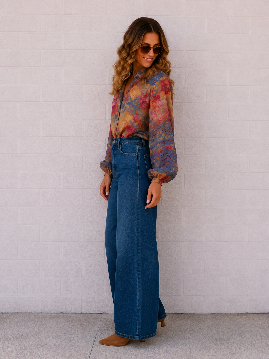 Bloom Shirt- Pink/Green/Indigo