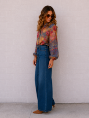 Bloom Shirt- Pink/Green/Indigo