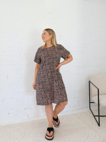 Kate Dress- Mocha/Black