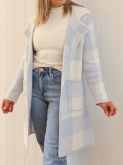 Jimmy Check Cardigan - Blue