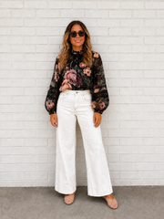 Bloom Shirt- Black Floral