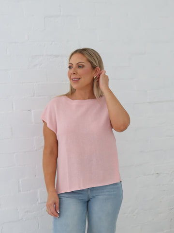 Ella Knit Top- Pink