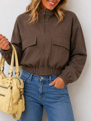 Shasha Bomber Jacket- Coffee